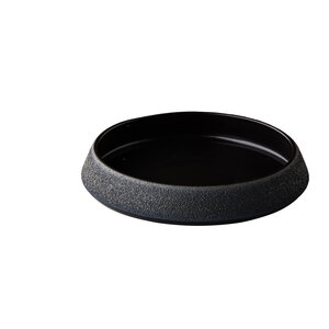 STUDIO RAW  Assiette creuse forme conique  Ø 20 cm h 3,7 cm  " Black Vulcanic " Design by Kevala