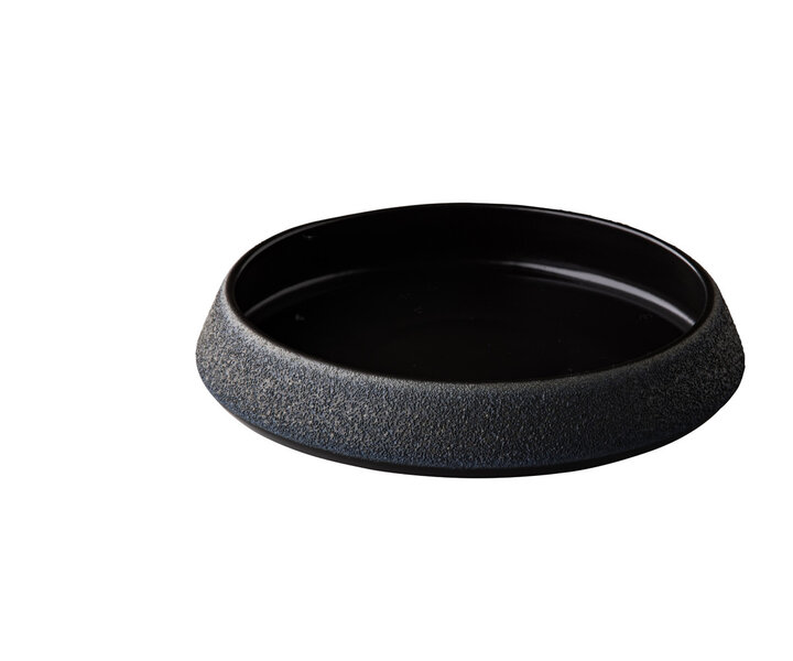 STUDIO RAW  Assiette creuse forme conique  Ø 20 cm h 3,7 cm  " Black  Vulcanic " Design by Kevala