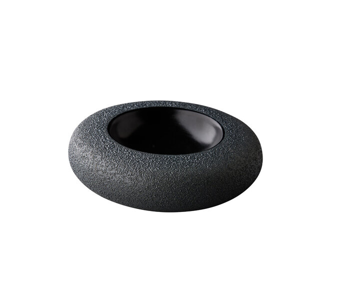 STUDIO RAW  Bol forme donut  Ø  17 cm "  Black Vulcanic " Design by Kevala
