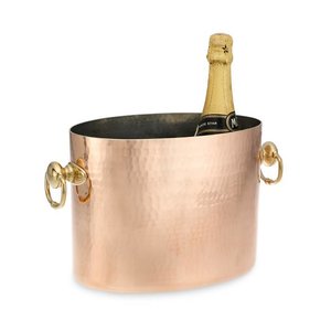 MAUVIEL  Wine & champagne cooler oval hammered copper