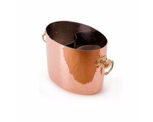 MAUVIEL  Wine & champagne cooler oval hammered copper