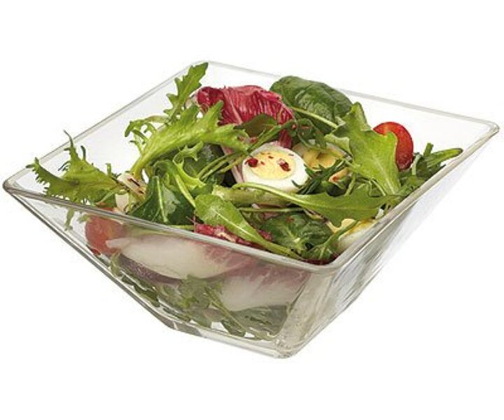 M&T Bol- Saladier carré en verre 14 x 14 cm Pyramide