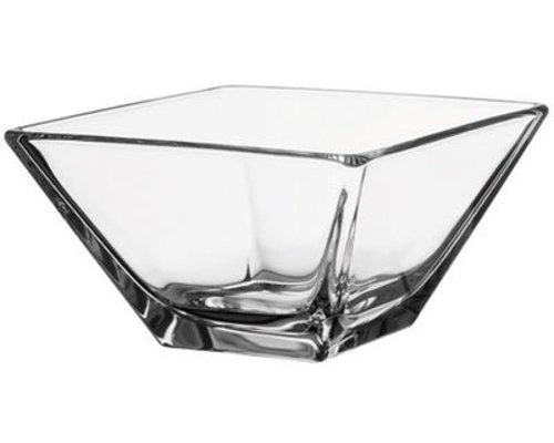 M&T Vierkante glazen bowl 20 x 20cm Pyramide