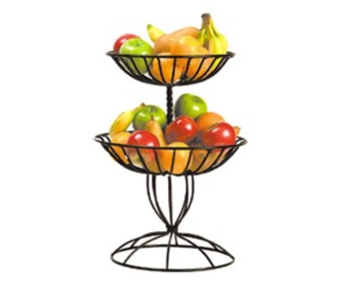 M&T Buffet basket 2 tier black wrought iron