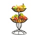M&T Buffet basket 2 tier black wrought iron