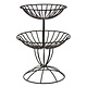 M&T Buffet basket 2 tier black wrought iron