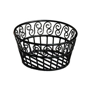 M&T Panier à pain rond en fer forgé noir 23 cm