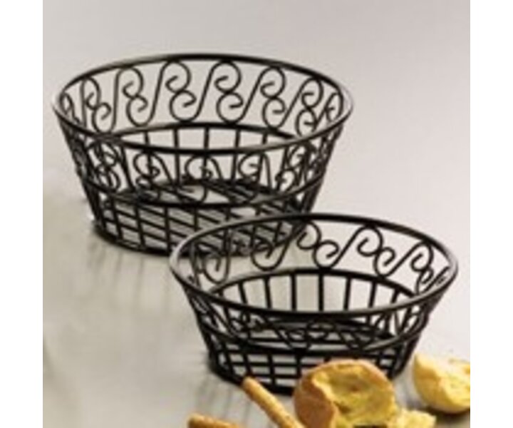 M&T Panier à pain rond en fer forgé noir 23 cm