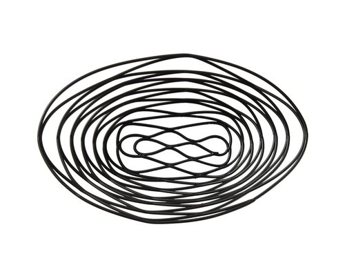 M&T Bread basket oval black painted metal 23 cm