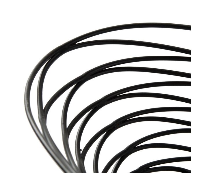 M&T Bread basket oval black painted metal 23 cm