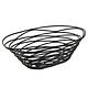M&T Bread basket oval black painted metal 23 cm