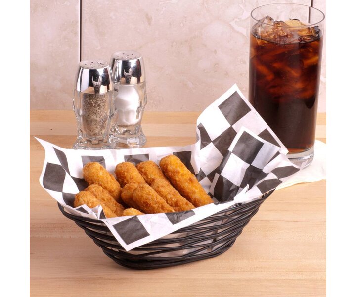 M&T Broodmandje ovaal zwart gelakt metaal 23 cm