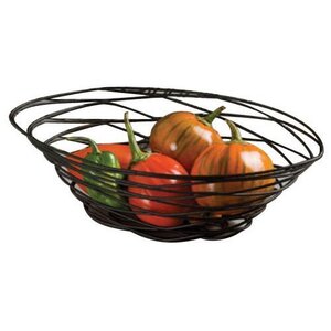M&T Corbeille à pain ovale en fils de fer noirs 23 cm