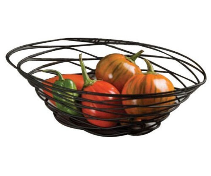 M&T Broodmandje ovaal zwart gelakt metaal 23 cm