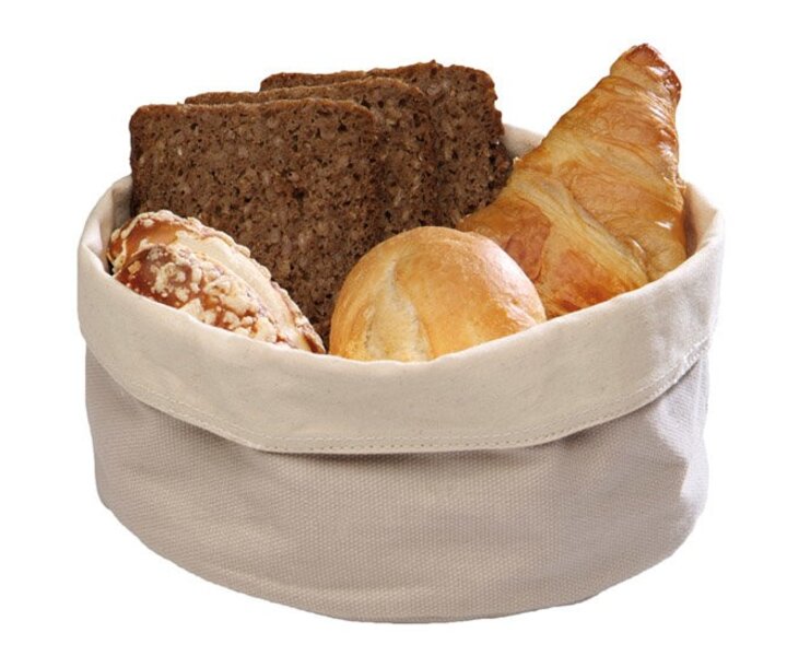 M&T Bread basket beige cotton round 20cm