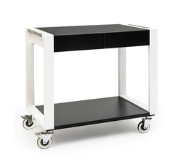 Zepé Serving trolley 2 tiers black - M&T International