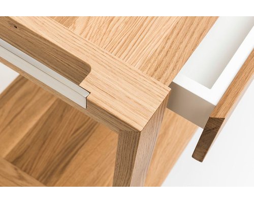 ZEPé Chariot de service à 2 étages chène