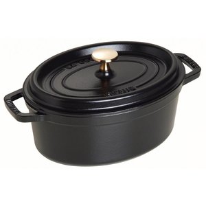 STAUB Cocotte ovaal 23 cm zwart