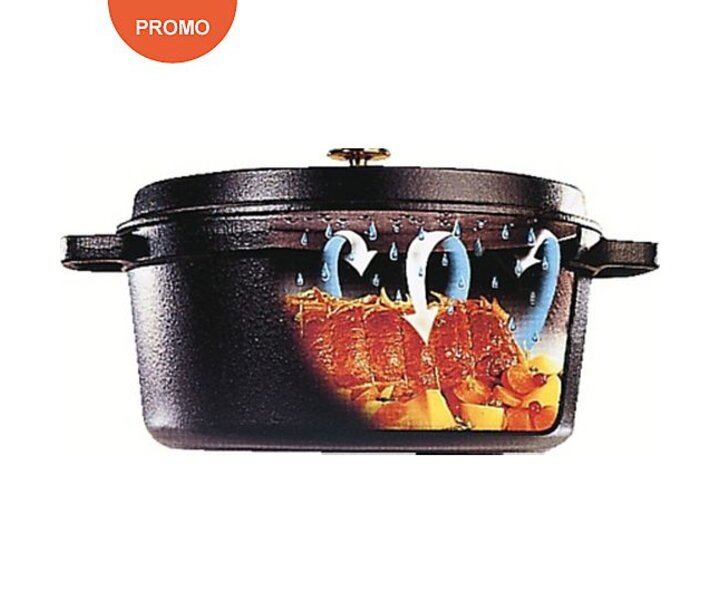 STAUB Oval cocotte 23 cm black