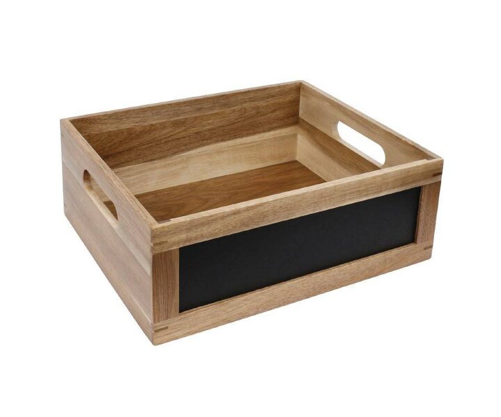 M&T Buffet krat hout met krijtbord GN 1/2