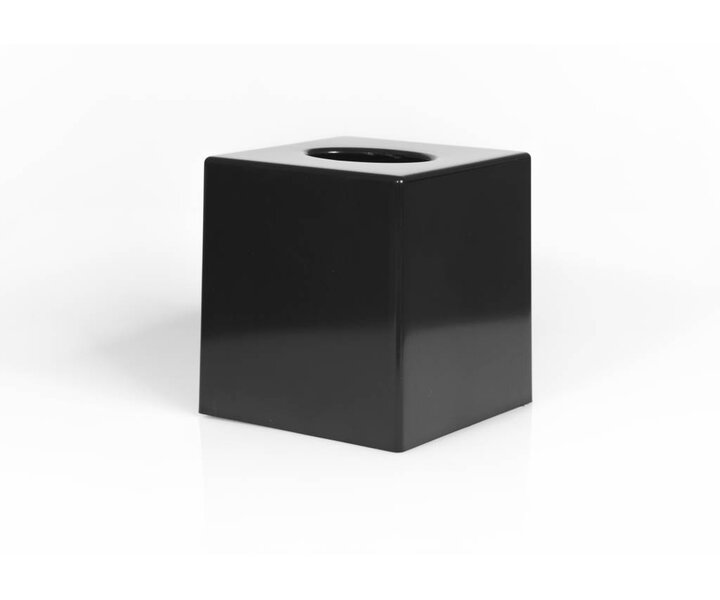 M&T Tissue houder cube model zwart glanzende uitvoering