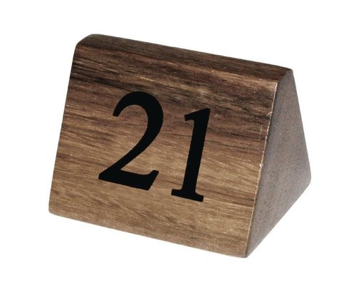 M&T Table Number wood, set from No. 21 to No. 30