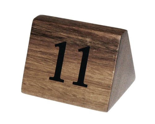 M&T Tafelnummer hout set van 10 stuks nr 11 tot nr 20