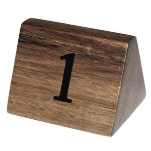 M&T Table number wood, set 10 pieces N° 1 till N° 10