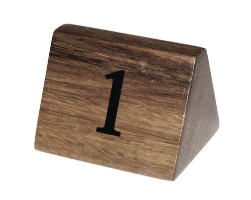 M&T Table number wood, set 10 pieces N° 1 till N° 10