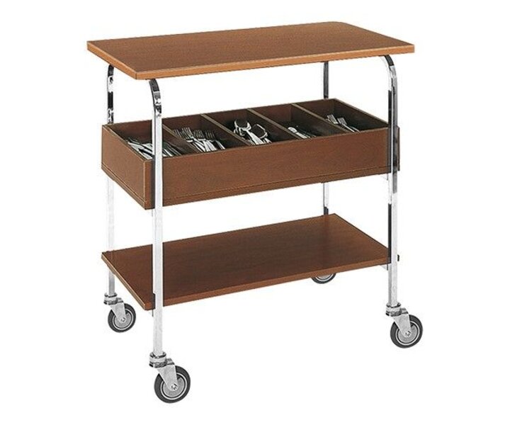 M&T Guéridon trolley with flatware tray 5 cpts