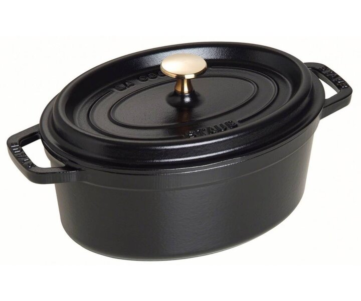 STAUB Oval cocotte 27 cm black