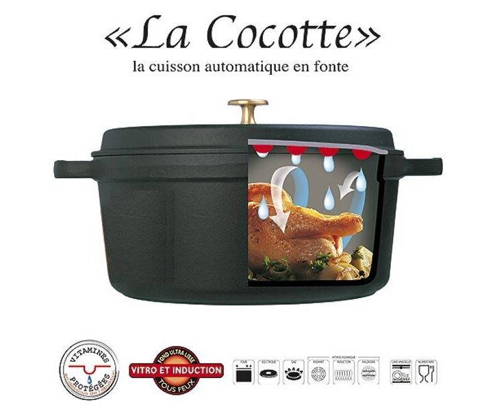 STAUB Cocotte round 18 cm black