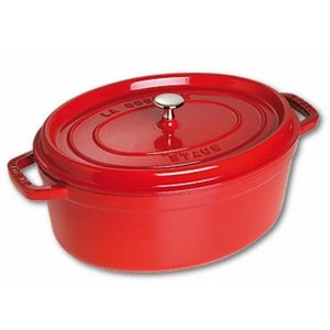STAUB Oval cocotte 29 cm red