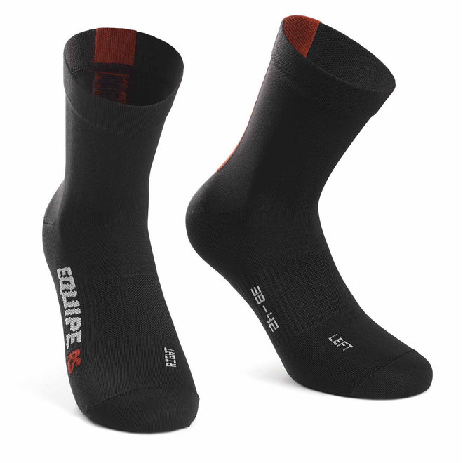 Assos RS Socks  Zwart/Rood