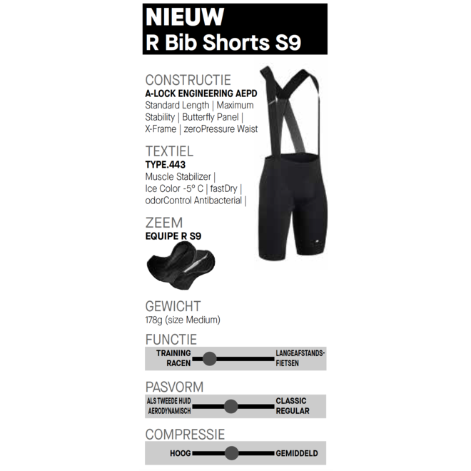 Assos Equipe R Bib Shorts S9 Zwart