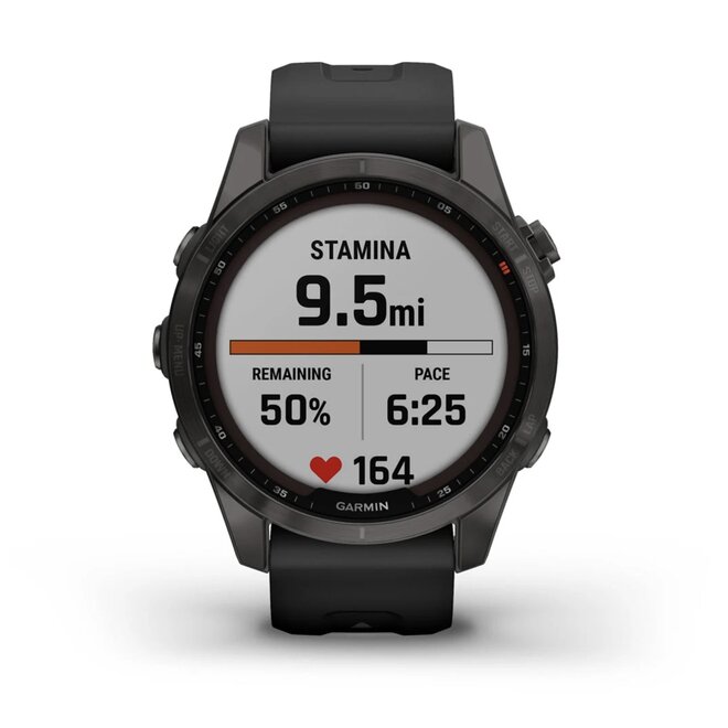 Garmin fēnix 7S – Sapphire Solar Edition Zwart