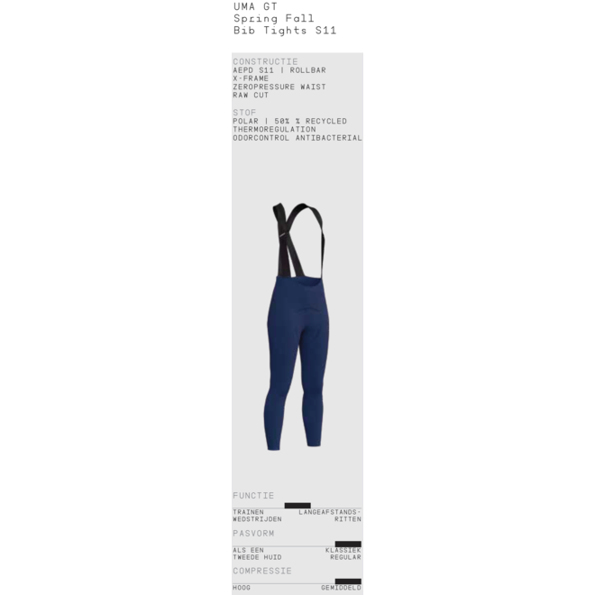 Assos Uma GT Spring Fall Bib Tights S11 Dames Blauw
