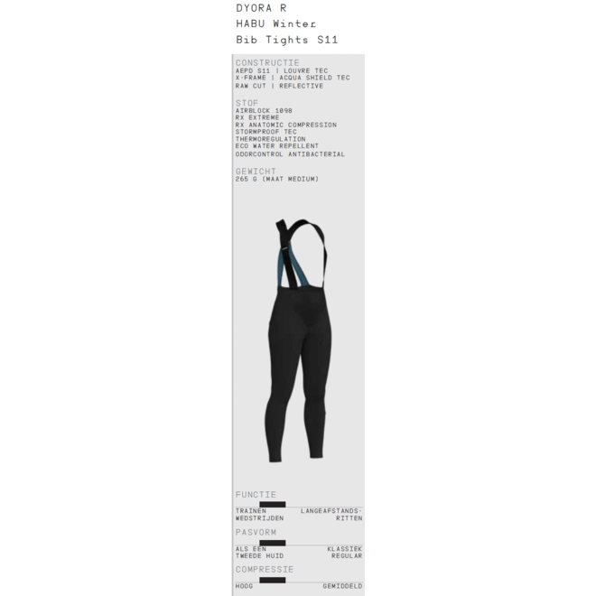 Assos Dyora R Habu Winter Bib Tights S11 Dames Zwart