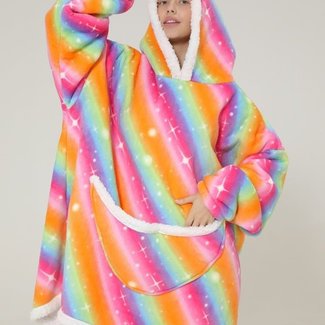 Hoodie deken regenboog