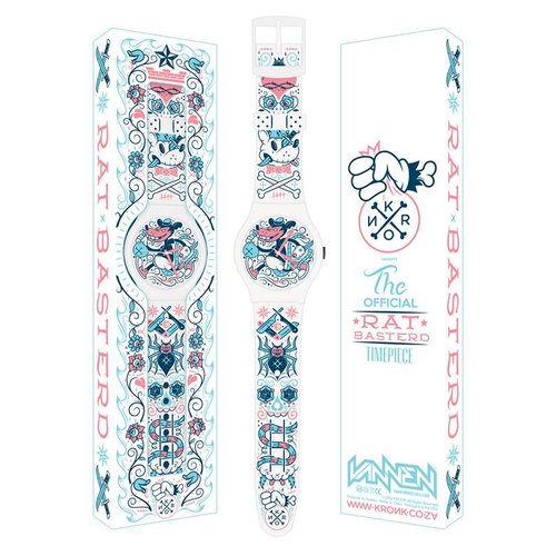 Kidrobot Rat Bastard Vannen XL Watch (White) by Kronk [150pcs]