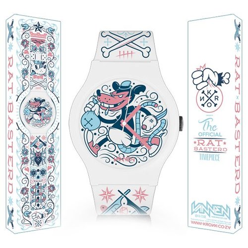 Kidrobot Rat Bastard Vannen XL Watch (White) by Kronk [150pcs]