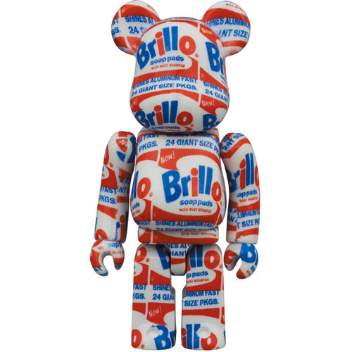 400% & 100% Bearbrick set - Andy Warhol (Brillo) Medicom Toys