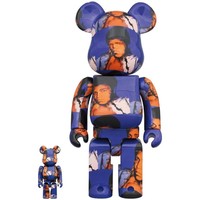 400% & 100% Bearbrick set - Minion Stuart (Chrome ed.) by Medicom