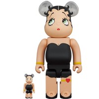 400% & 100% Bearbrick set - Betty Boop (Black Edition)