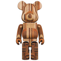 400% Karimoku Bearbrick - Yosegi Version