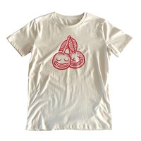 Cherrysh Outline (Vintage White) T-shirt by Kloes
