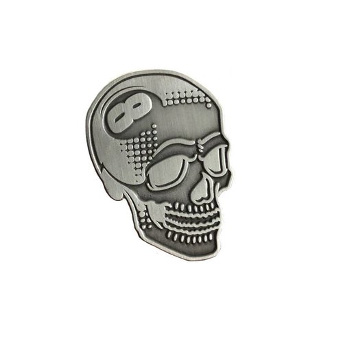 Creamlab 8 Ball Skull Pin (Soft Enamel) by Tizieu