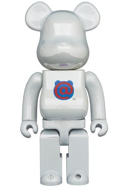 400% Bearbrick - Bearbrick Logo - 1st Model (White Chrome) by Medicom - Mintyfresh