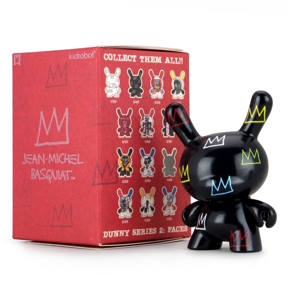Kidrobot Jean-Michel Basquiat Series 2 Faces Black Crown Dunny New Opened Blind 