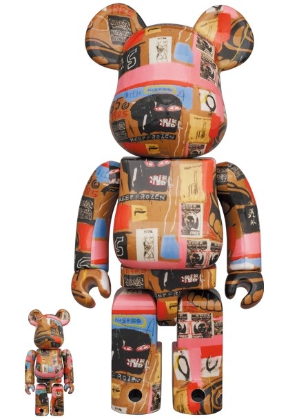 400% & 100% Bearbrick set - Andy Warhol x Jean-Michel Basquiat (V2 -